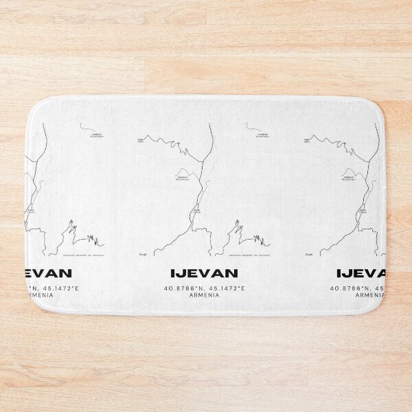 Item preview, Ijevan Armenia Minimalist City Map with Coordinates | Black and White Street Map Art Print designed and sold by RM-Journey.