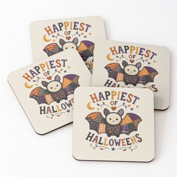 Item preview, Happiest Of Halloweens Patchwork Bat Halloween Design designed and sold by Panom Suavichien.