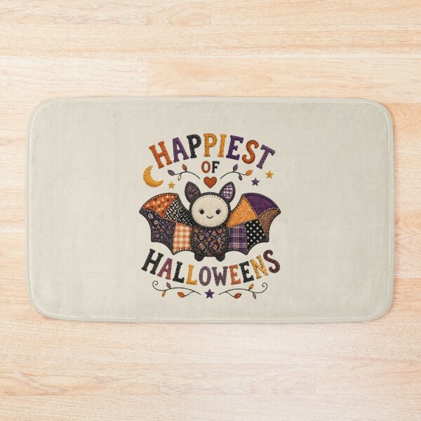 Item preview, Happiest Of Halloweens Patchwork Bat Halloween Design designed and sold by Panom Suavichien.