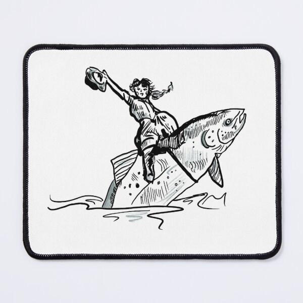 Item preview, Save a cowboy ride a fish designed and sold by sunghostdesign.