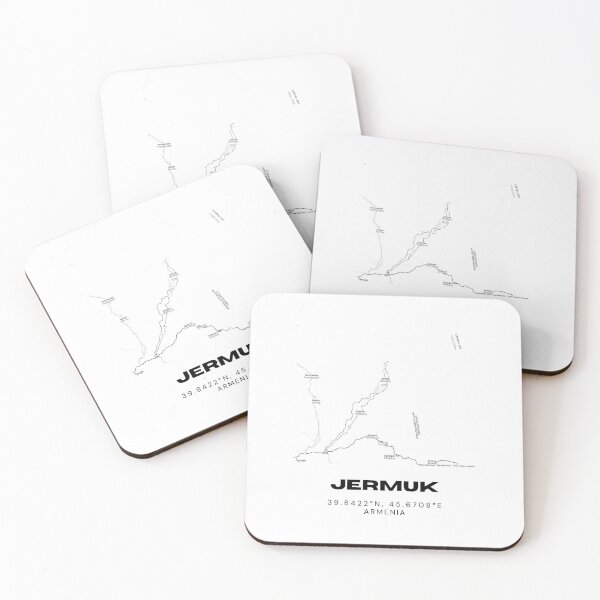 Item preview, Jermuk Armenia Minimalist City Map with Coordinates | Black and White Street Map Art Print designed and sold by RM-Journey.