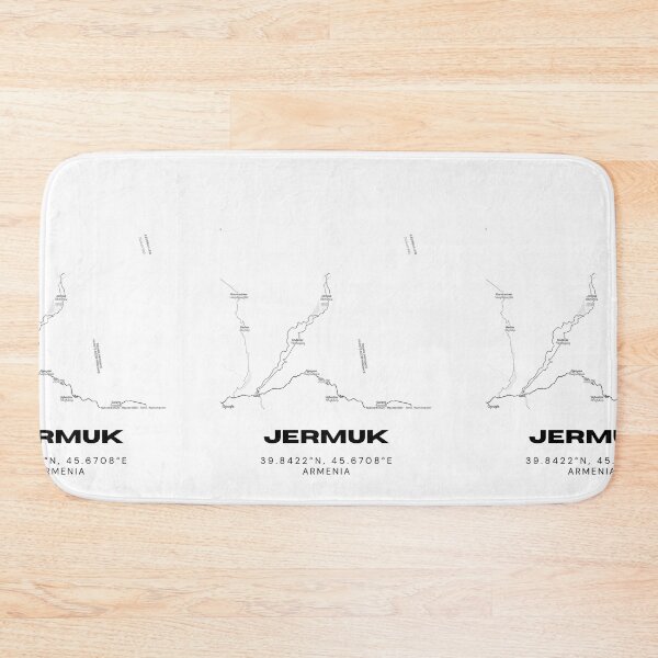 Item preview, Jermuk Armenia Minimalist City Map with Coordinates | Black and White Street Map Art Print designed and sold by RM-Journey.