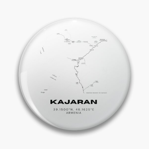 Item preview, Kajaran Armenia Minimalist City Map with Coordinates | Black and White Street Map Art Print designed and sold by RM-Journey.
