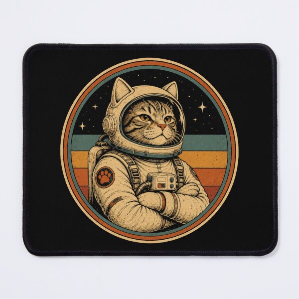 Item preview, retro cat astronaut space adventure vintage cosmic explorer designed and sold by CITY-SHOPPING.