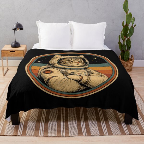 Item preview, retro cat astronaut space adventure vintage cosmic explorer designed and sold by CITY-SHOPPING.