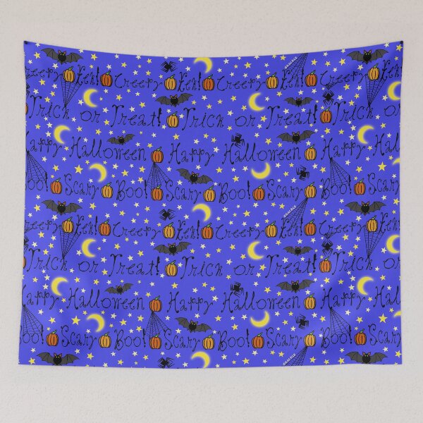 Item preview, Blue Halloween Typography designed and sold by JanGrackle.