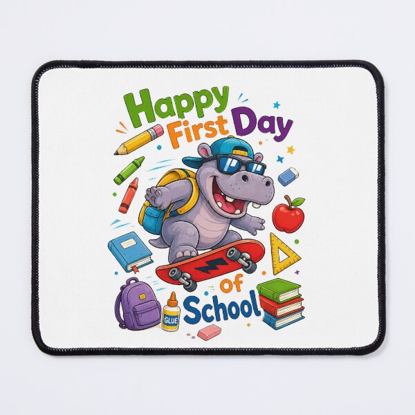 Item preview, Happy First Day of School Cute Hippo Classroom Celebration designed and sold by QuiteOrbit.