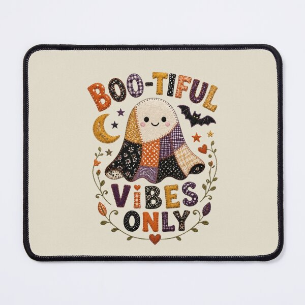 Item preview, Boo-tiful Vibes Only Cute Patchwork Ghost Design designed and sold by Panom Suavichien.