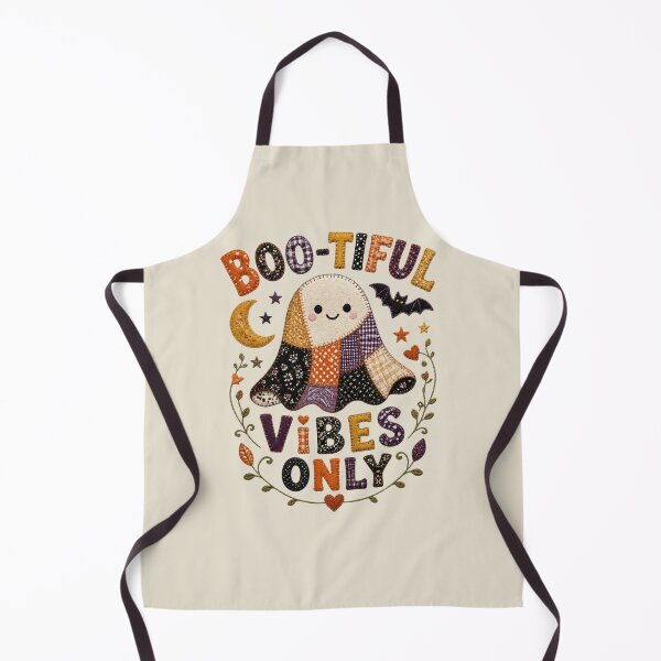 Item preview, Boo-tiful Vibes Only Cute Patchwork Ghost Design designed and sold by Panom Suavichien.