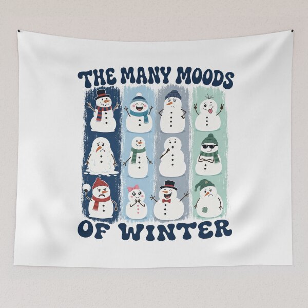 Item preview, Many Moods Of Winter Funny Snowman Faces designed and sold by NSB-Design.