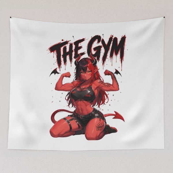 Item preview, The Gym Anime Demon Girl Fitness Gym Waifu Workout Design designed and sold by Digistore1221.