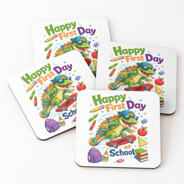 Item preview, Cute Chameleon Skater Happy First Day of School Teacher Student Gift designed and sold by QuiteOrbit.