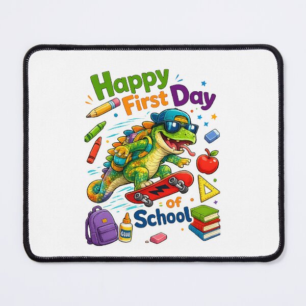 Item preview, Cute Chameleon Skater Happy First Day of School Teacher Student Gift designed and sold by QuiteOrbit.