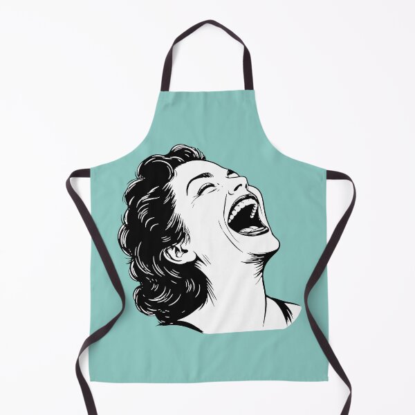 Item preview, Woman Laughing Hysterically Unhinged Retro Illustration designed and sold by tinydumbempire.