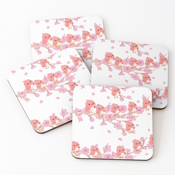 Item preview, Cute Kawaii Cherry Blossom Bird Pattern - Soft Pastel Coquette Aesthetic designed and sold by SakinahArt.
