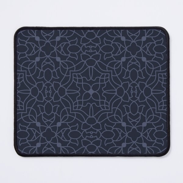 Item preview, Midnight Blue Floral Arabesque Seamless Pattern designed and sold by AleksaDesignMTL.