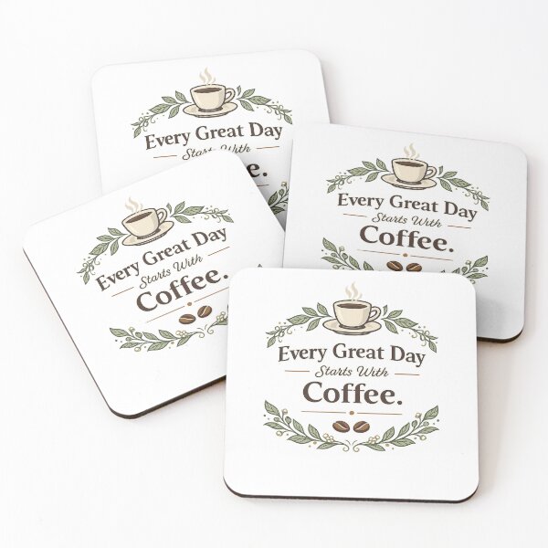 Item preview, Every Great Day Starts With Coffee | Premium Coffee Lover Design designed and sold by BurnekSupreme.