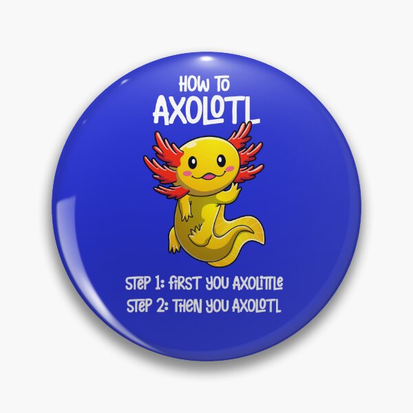 Artikelvorschau, Axolotl – Anleitung zum Axolotl-Design – niedliches, winkendes Axolotl-Motiv (auf dunklen Farben) entworfen und verkauft von messy-nessie.