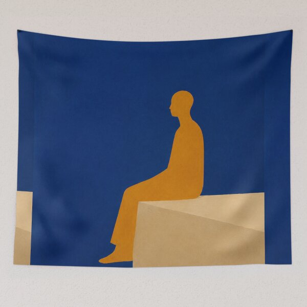 Item preview, "Taking a Moment" –  Minimalist Figure Art designed and sold by Moodzu.