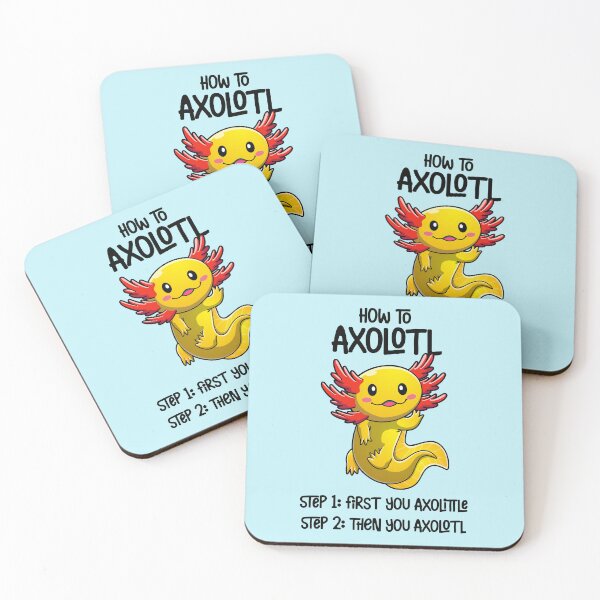 Item preview, Axolotl – How to axolotl - cute waving axolotl design (on light colors) designed and sold by messy-nessie.
