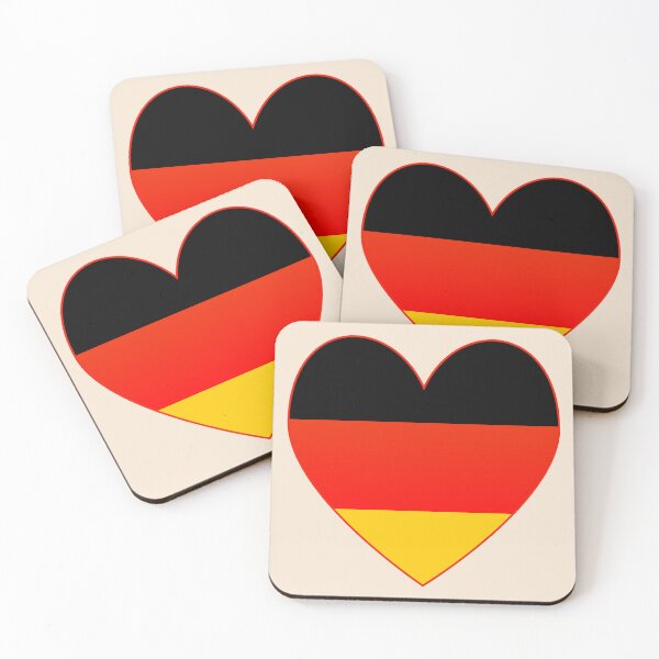 Item preview, German Flag Heart with Red Border Design designed and sold by AuntieShoe.