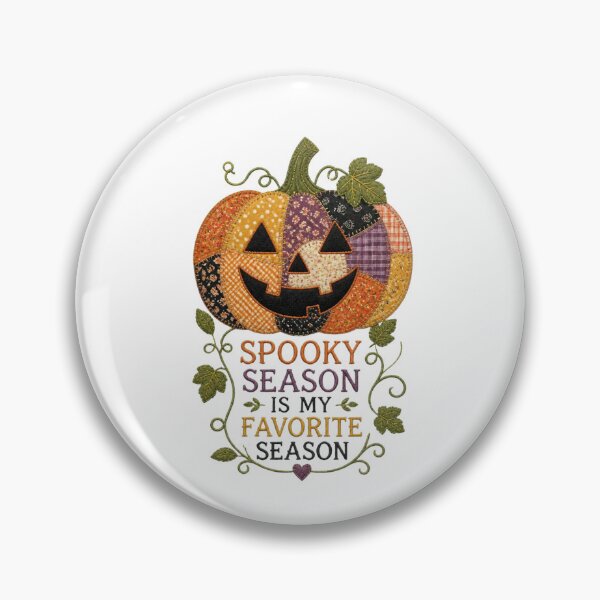 Item preview, Spooky Season Is My Favorite Season Patchwork Pumpkin Design designed and sold by Panom Suavichien.