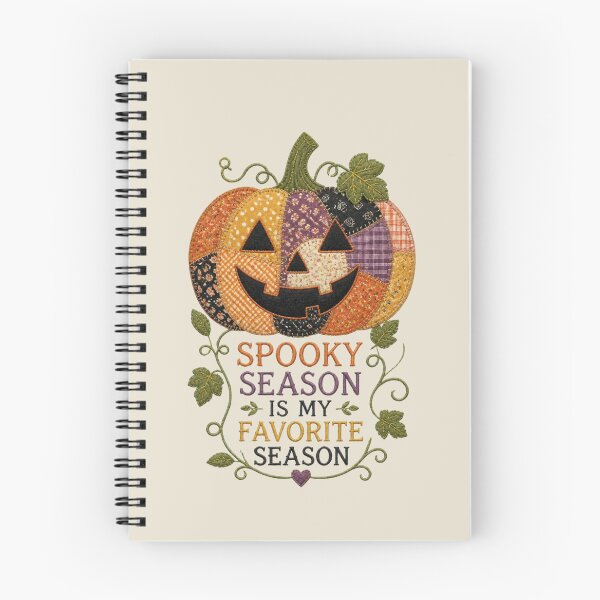 Item preview, Spooky Season Is My Favorite Season Patchwork Pumpkin Design designed and sold by Panom Suavichien.