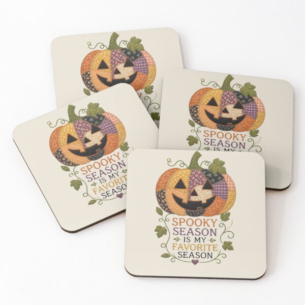 Item preview, Spooky Season Is My Favorite Season Patchwork Pumpkin Design designed and sold by Panom Suavichien.