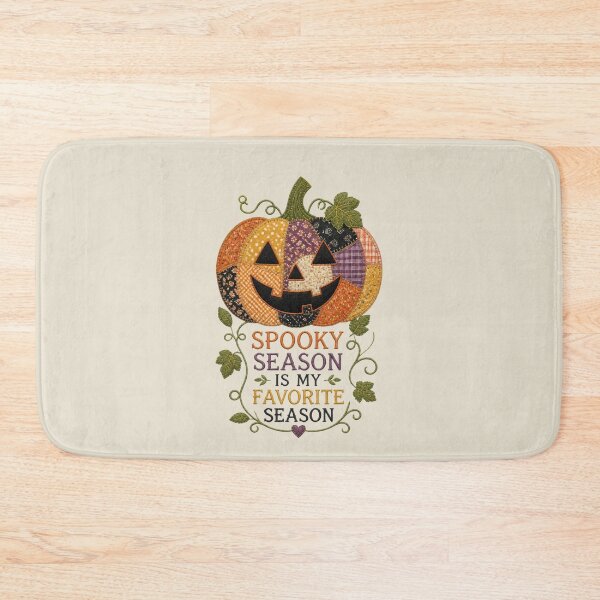 Item preview, Spooky Season Is My Favorite Season Patchwork Pumpkin Design designed and sold by Panom Suavichien.