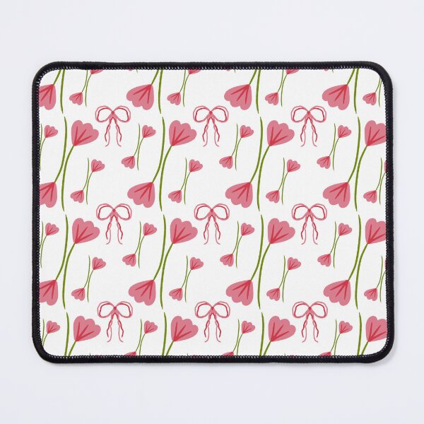 Item preview, Pink Tulip and Ribbon Seamless Pattern | Minimal Cute Floral Design designed and sold by littlepiig.