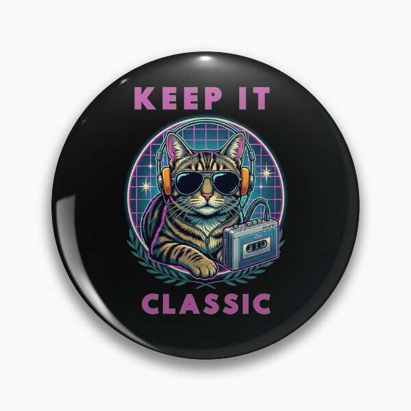 Item preview, Keep It Classic Tabby Cat - Vintage Cassette Headphones - Walkman designed and sold by KreativKulture.