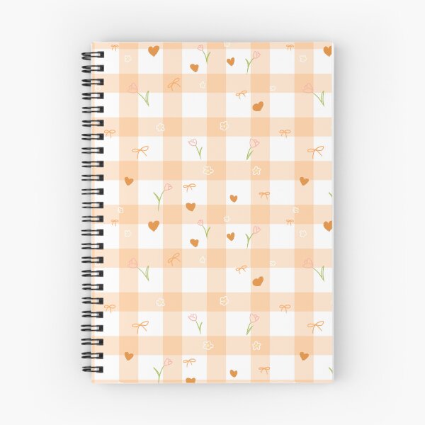 Item preview, Peach Gingham Floral Pattern | Cute Cottage Picnic Seamless Design designed and sold by littlepiig.