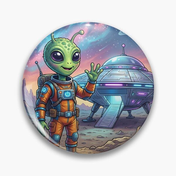 Item preview, Green Alien and UFO designed and sold by roswellboutique.