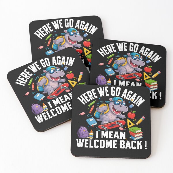 Item preview, Cute Hippo School Humor Here We Go Again Back To School Gift designed and sold by QuiteOrbit.