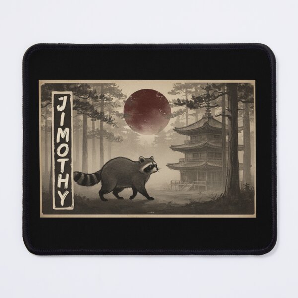 Item preview, Jimothy Raccoon Japan Vintage, Japanese Forest Pagoda Retro Animal Graphic  designed and sold by Zizo-DR44.