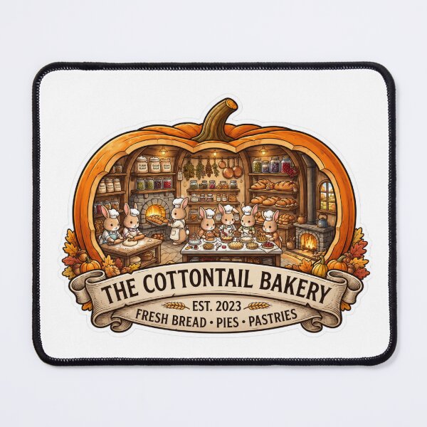 Item preview, Cottontail Bakery | Cozy Bunny Bakery | Pumpkin Cottage Bakery | Rabbit Bakers | Autumn Baking | Cottagecore Kitchen | Whimsical Woodland Bakery designed and sold by MrDev.
