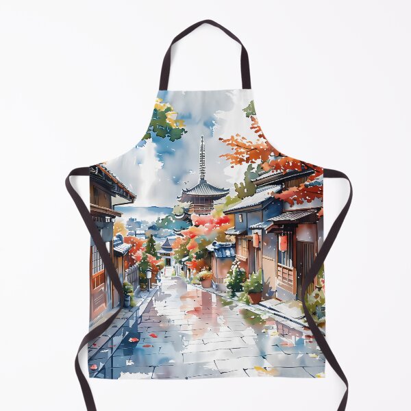 Item preview, Autumn Path Through Traditional Kyoto Streets designed and sold by Whimsical Wayfarer.