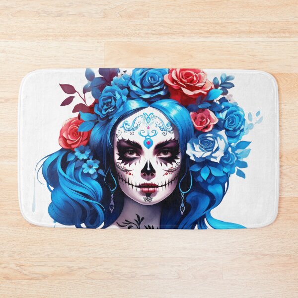 Item preview, Day Of The Dead Sugar Skull Blue Female designed and sold by DEC02.
