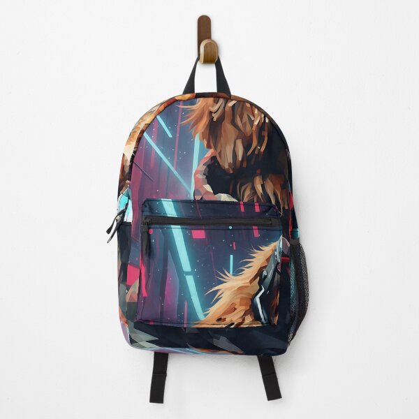 Item preview, Cyber Golden Retriever – Neon City Guardian | Futuristic Geometric Dog Art designed and sold by Atelier Nova.