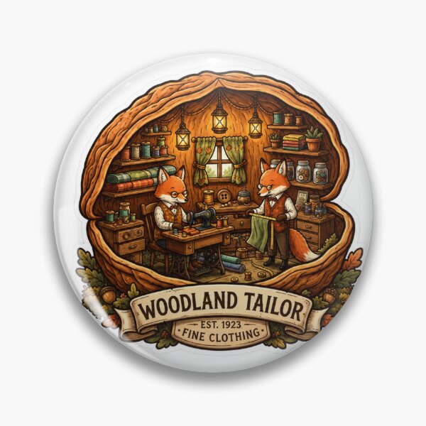 Item preview, Woodland Tailor | Fox Tailor Shop | Cozy Sewing Studio | Cottagecore Fox | Woodland Seamstress | Forest Workshop | Whimsical Animal Tailor designed and sold by MrDev.