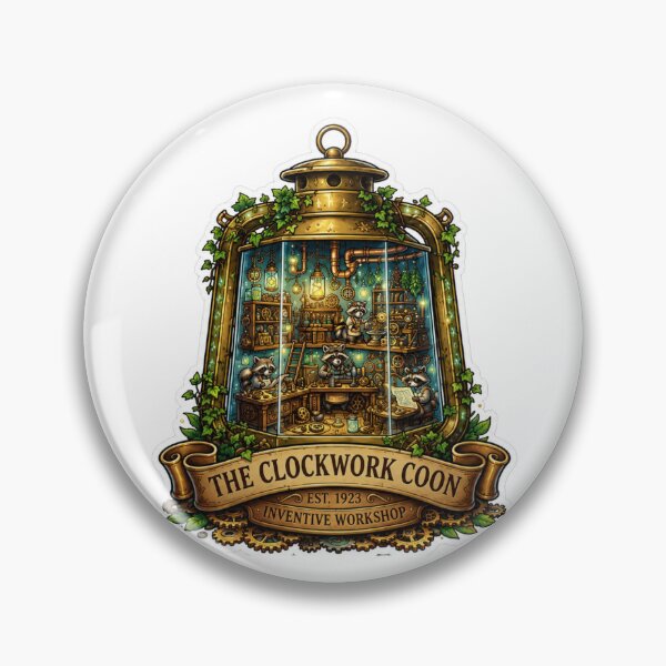Item preview, The Clockwork Coon | Raccoon Inventor Workshop | Steampunk Woodland Art | Cozy Clockmaker Studio | Whimsical Forest Makers | Cottagecore Sticker designed and sold by MrDev.