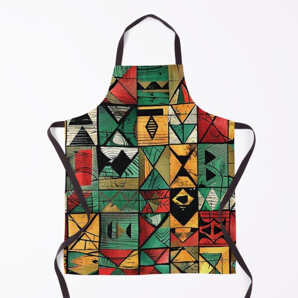 Item preview, African-Inspired Green, Yellow, And Red Vintage Geometric  designed and sold by DEC02.