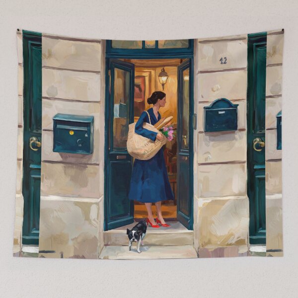 Item preview, French Bakery Wall Art – "Back from the Market" designed and sold by CARRAANN.