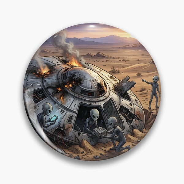 Item preview, UFO Crash in the Desert designed and sold by roswellboutique.