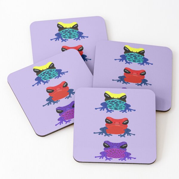 Item preview, Three Poison Dart Frogs designed and sold by TamaAnimalArt.
