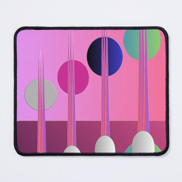 Item preview, Cosmic Chimes – Colorful Pink Geometric Abstract designed and sold by Dee Tirang.