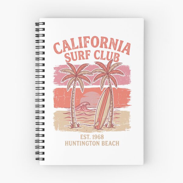 Item preview, Vintage California Surf Club Huntington Beach Sunset Surfboard Graphic designed and sold by misbahsiro.