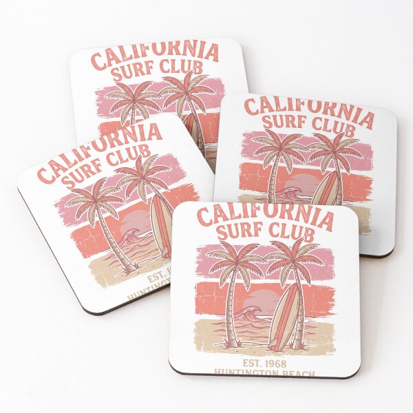 Item preview, Vintage California Surf Club Huntington Beach Sunset Surfboard Graphic designed and sold by misbahsiro.