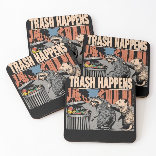 Item preview, Trash Happens! Trash Panda Distracted Boyfriend Meme Raccoon & Opossum designed and sold by Coldink.