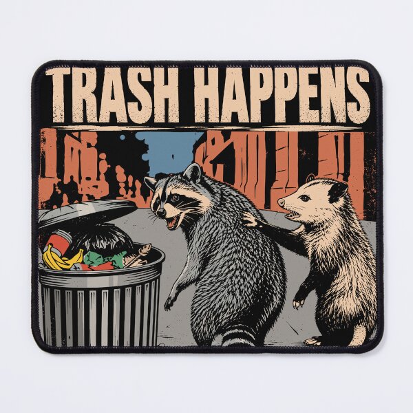 Item preview, Trash Happens! Trash Panda Distracted Boyfriend Meme Raccoon & Opossum designed and sold by Coldink.